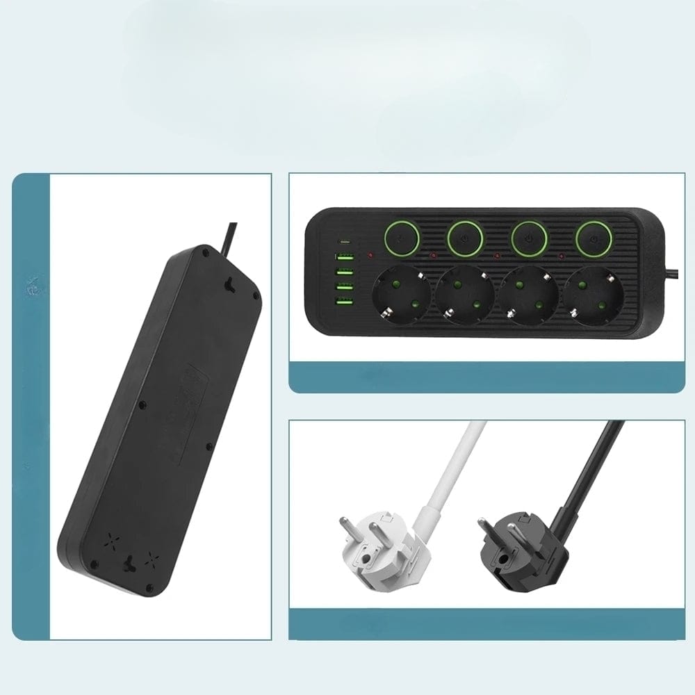 High Tech France™ Bloc multiprise 5 prises avec interrupteur