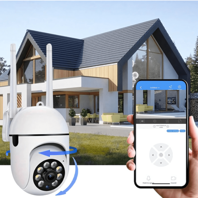 High Tech France™ Caméra de surveillance extérieure sans fil Wifi - 5G