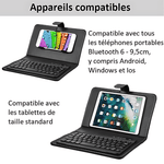 Clavier sans fil bluetooth avec housse - Vignette | High Tech France