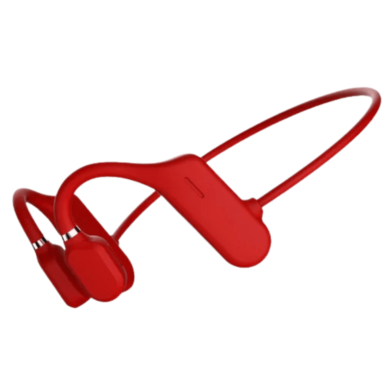 High Tech France™ Rouge Écouteur à conduction osseuse bluetooth