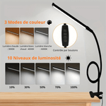 Lampe de bureau avec pince - Vignette | High Tech France