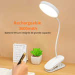 Lampe de bureau pince sans fil rechargeable - Vignette | High Tech France
