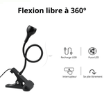 Lampe de bureau pince USB - Vignette | High Tech France