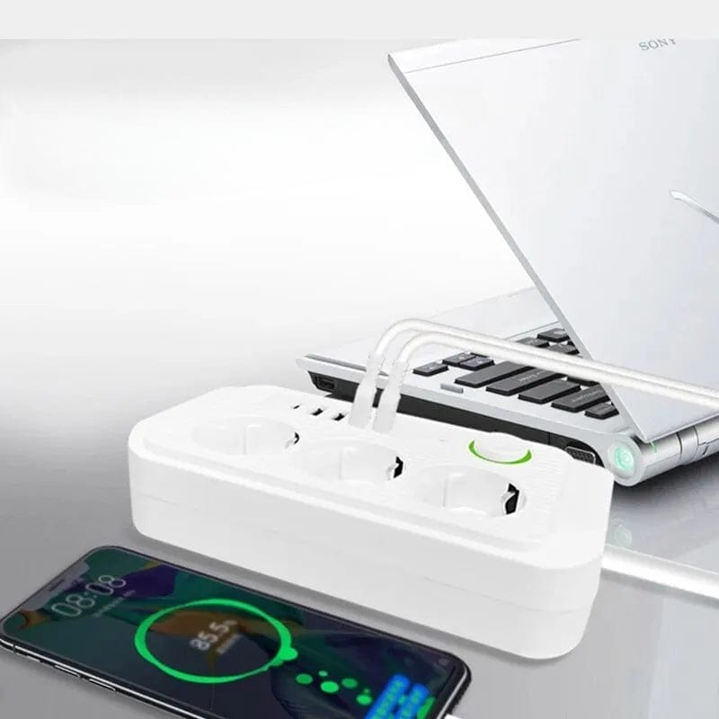 High Tech France™ Multiprise 3 prises avec interrupteur