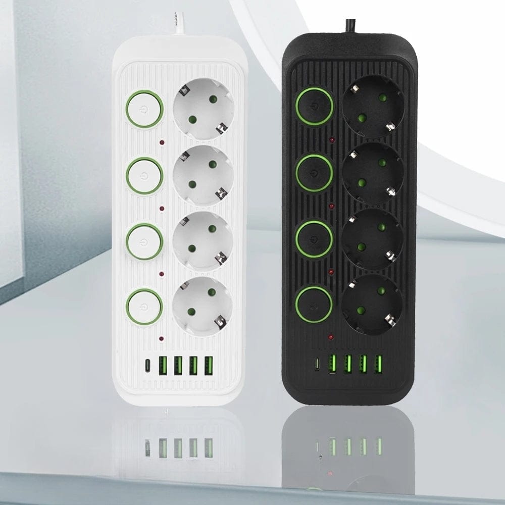 High Tech France™ Multiprise 4 prises avec interrupteur