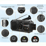 Radio portable solaire - Vignette | High Tech France