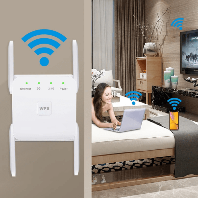 High Tech France™ Répéteur Amplificateur WiFi puissant longue portée
