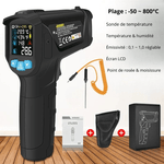 Thermomètre laser cuisine et sonde - Vignette | High Tech France