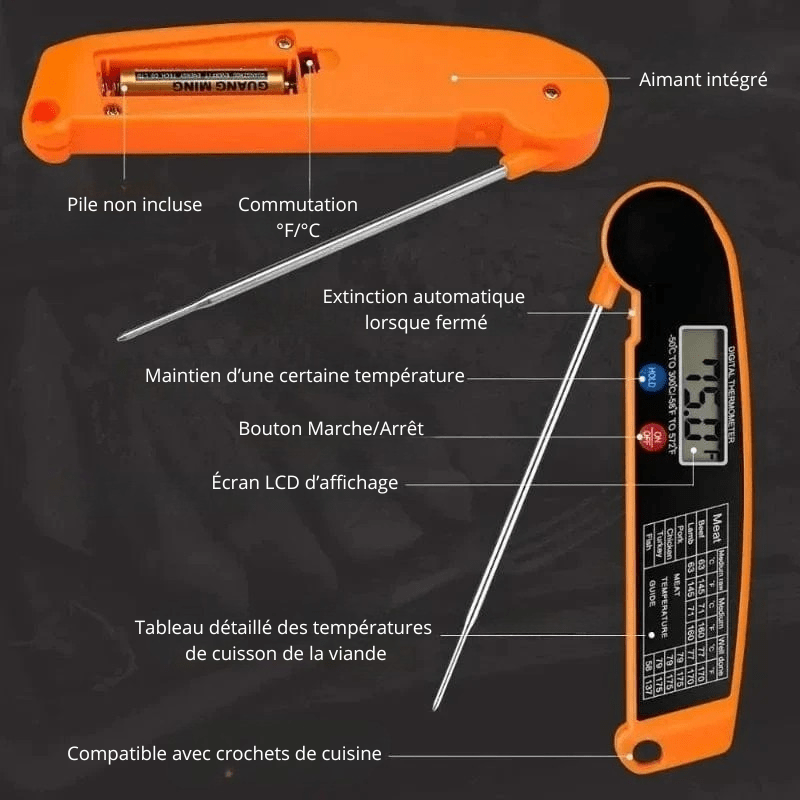 High Tech France Thermomètre pour cuisiner