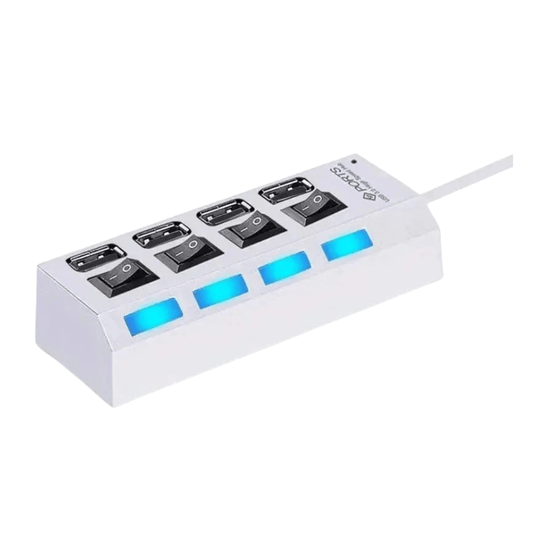 High Tech France Blanc 4 ports USB Hub