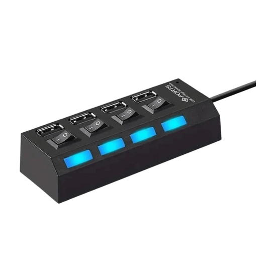 High Tech France Noir 4 ports USB Hub