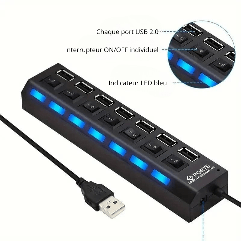 High Tech France 7 ports USB Hub