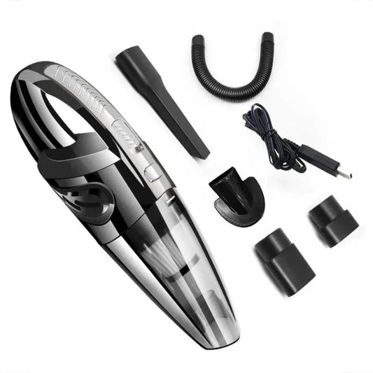 High Tech France™ Argent Aspirateur à main sans fil puissant
