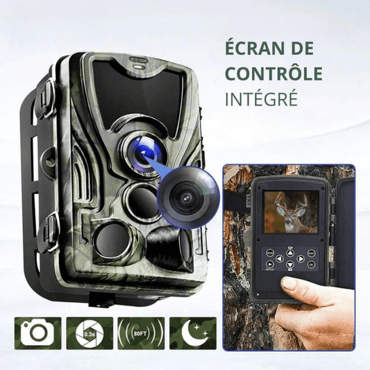 High Tech France Caméra de chasse nocturne avec écran