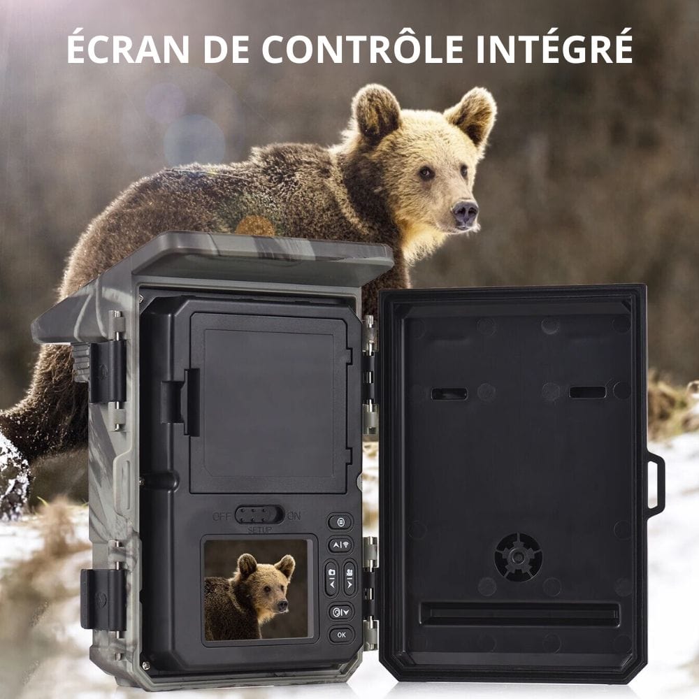 High Tech France Caméra de chasse Solaire avec écran - Nature & Chasse®