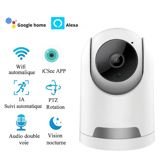 High Tech France™ Caméra de surveillance WiFi intérieur