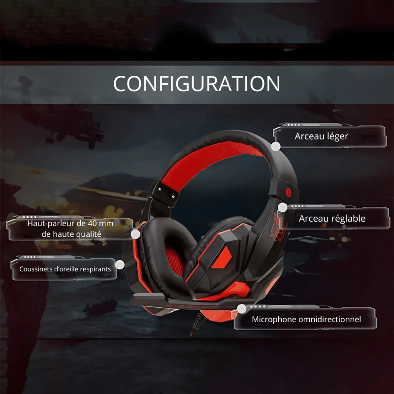 High Tech France Casque gaming filaire