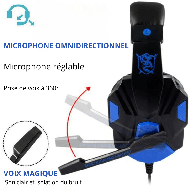 High Tech France Casque gaming filaire
