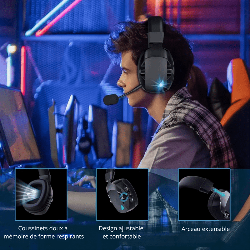 High Tech France Casque gaming sans fil