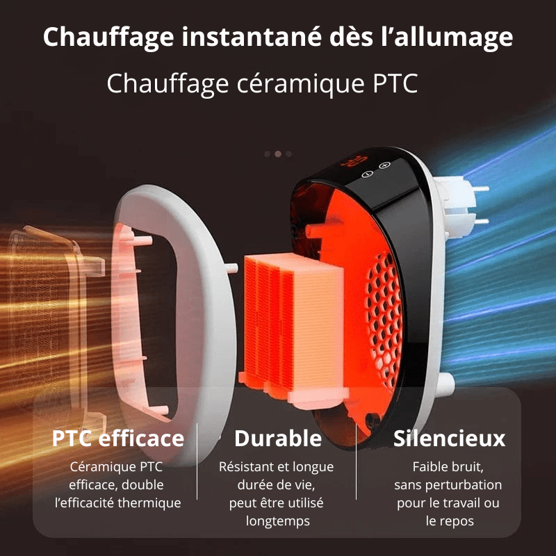 High Tech France Chauffage soufflant électrique silencieux