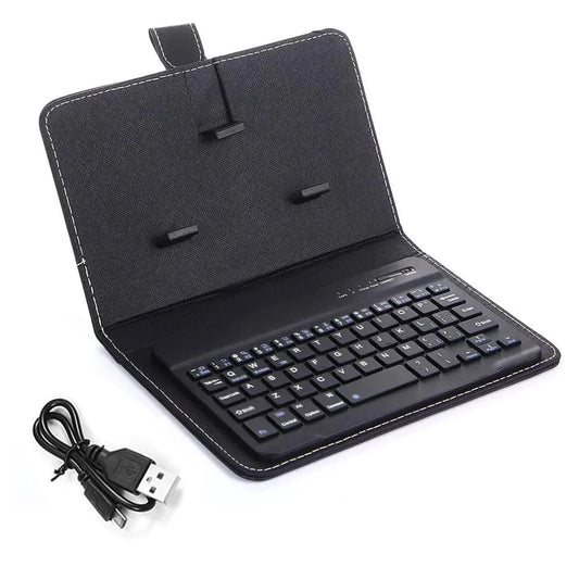 High Tech France™ Noir Clavier sans fil bluetooth avec housse