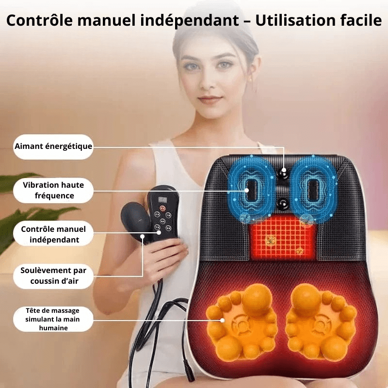 High Tech France Coussin masseur électrique dos