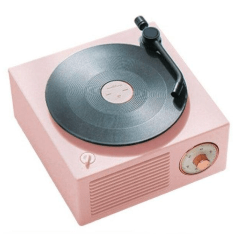 High Tech France™ Rose Enceinte bluetooth vintage tourne-disque