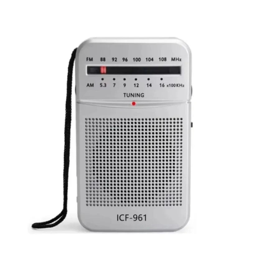 High Tech France Full-Band AA Battery Small Portable Radio Mini AM FM Pointer Pocket Radio for Indoor Outdoor Camping Emergency Use