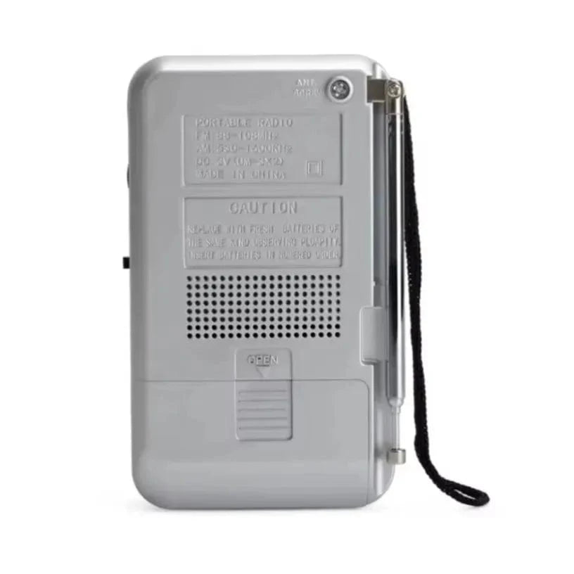 High Tech France Full-Band AA Battery Small Portable Radio Mini AM FM Pointer Pocket Radio for Indoor Outdoor Camping Emergency Use