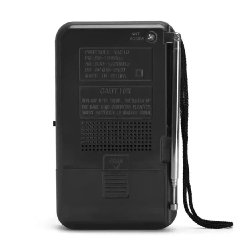 High Tech France Full-Band AA Battery Small Portable Radio Mini AM FM Pointer Pocket Radio for Indoor Outdoor Camping Emergency Use