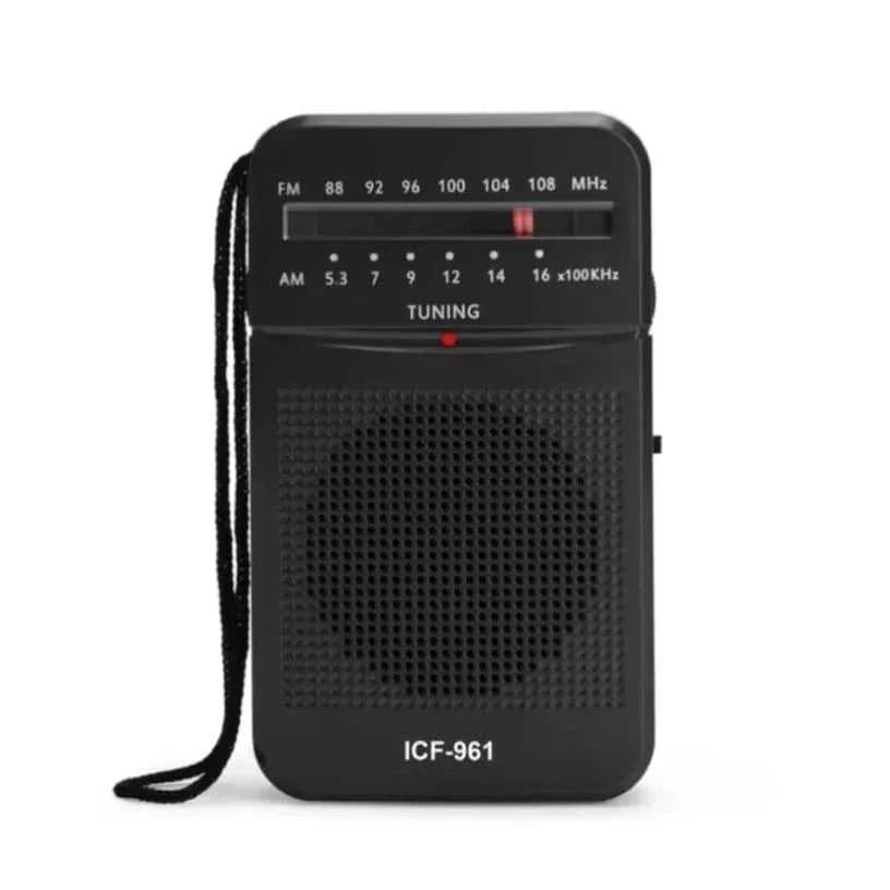 High Tech France Full-Band AA Battery Small Portable Radio Mini AM FM Pointer Pocket Radio for Indoor Outdoor Camping Emergency Use