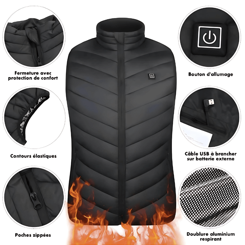 High Tech France Gilet chauffant homme et femme