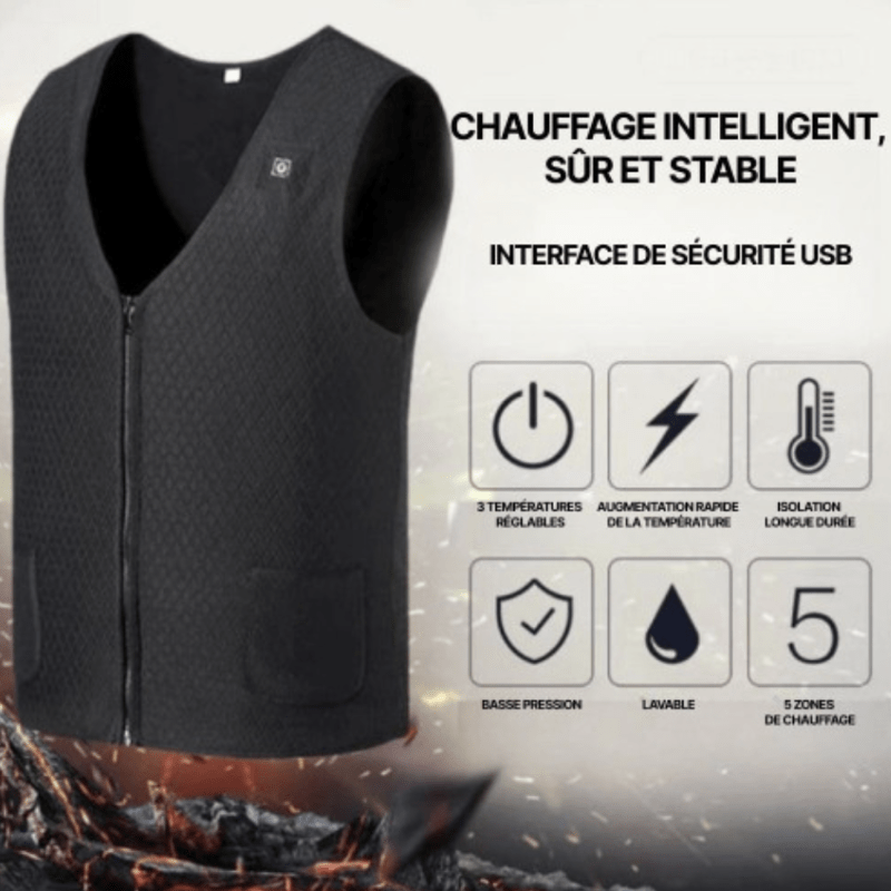 High Tech France Gilet chauffant USB