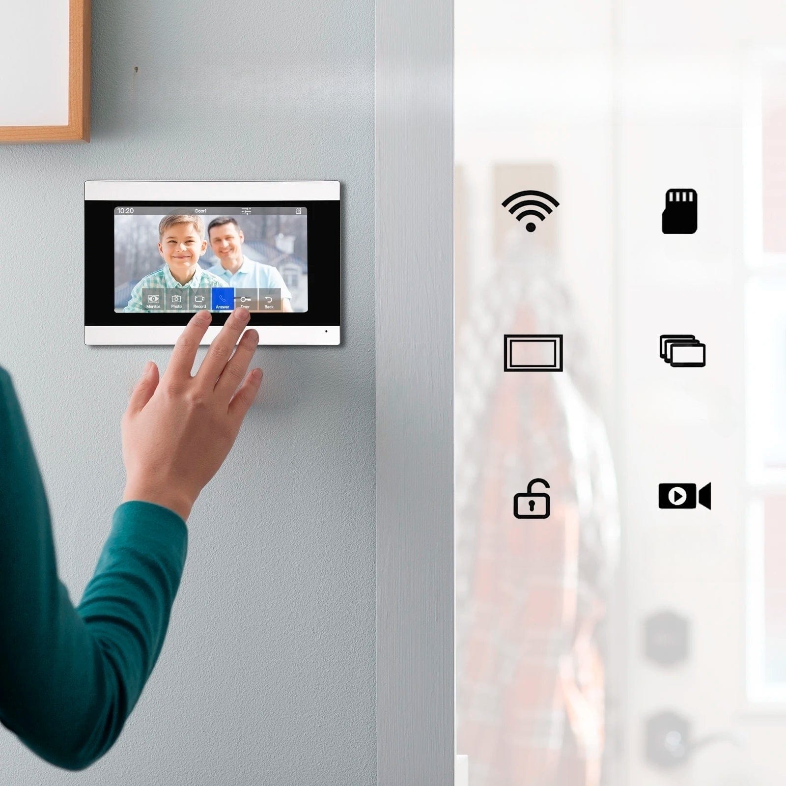 High Tech France™ Interphone vidéo filaire WiFi