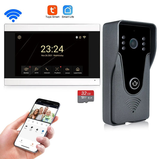 High Tech France™ Interphone vidéo filaire WiFi