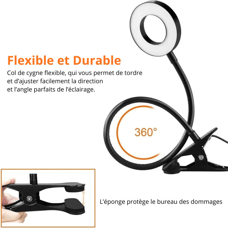 High Tech France Lampe de bureau à pince