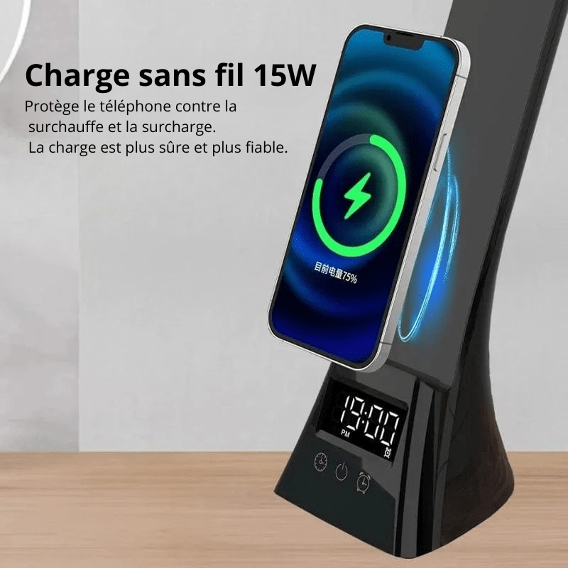 High Tech France Lampe de bureau avec chargeur téléphone