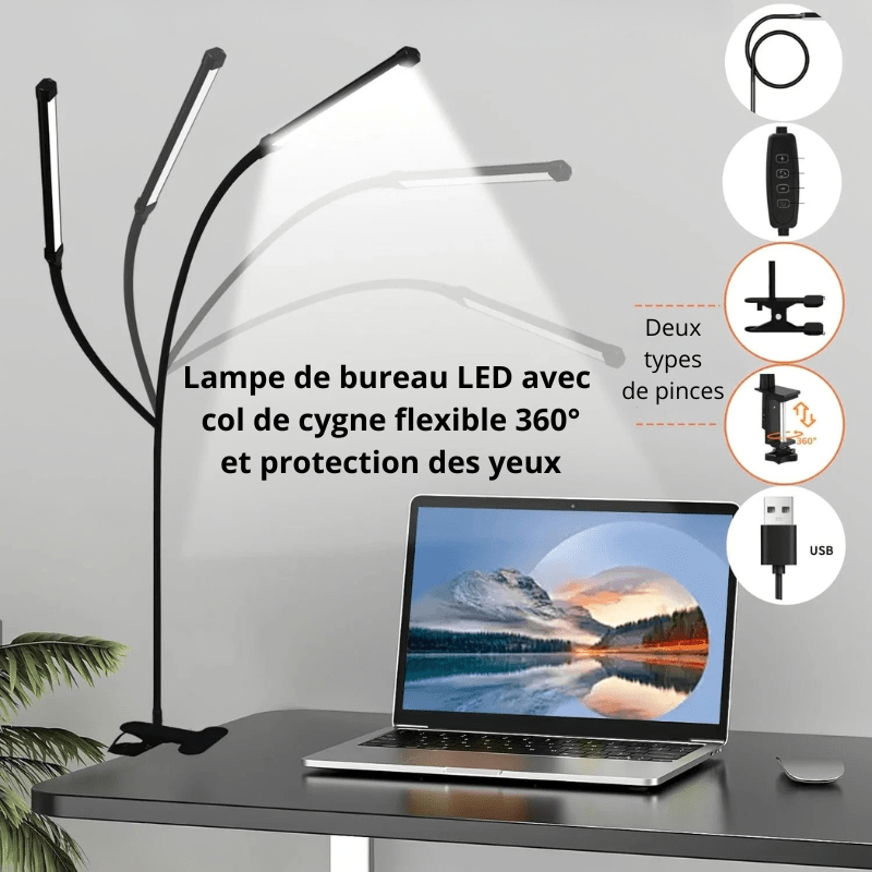 High Tech France Lampe de bureau avec pince