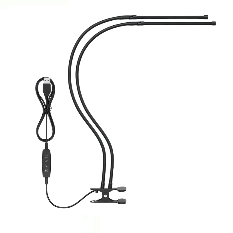 High Tech France 2 Têtes Lampe de bureau avec pince