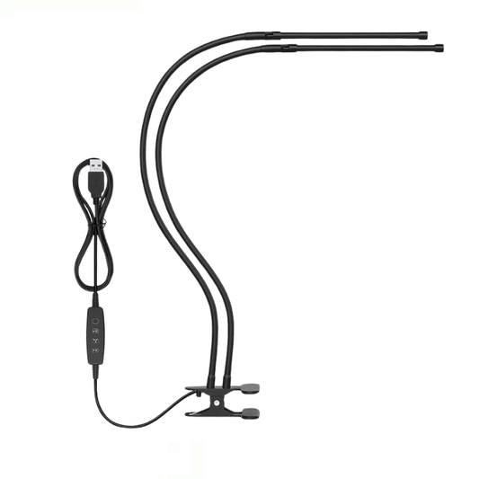 High Tech France 2 Têtes Lampe de bureau avec pince