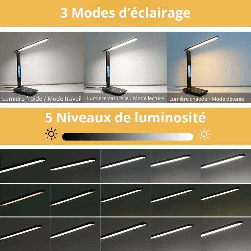 High Tech France Lampe de bureau chargeur induction