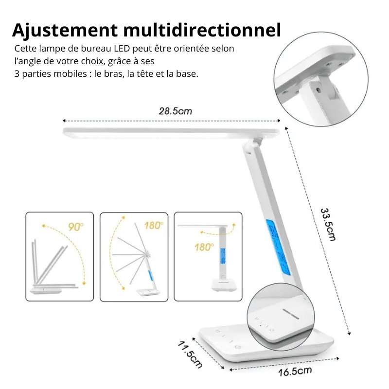 High Tech France Lampe de bureau chargeur induction