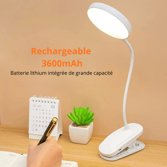 High Tech France Lampe de bureau pince sans fil rechargeable