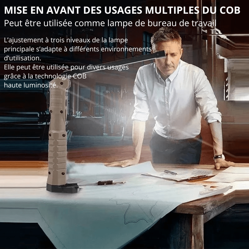High Tech France Lampe de travail LED rechargeable