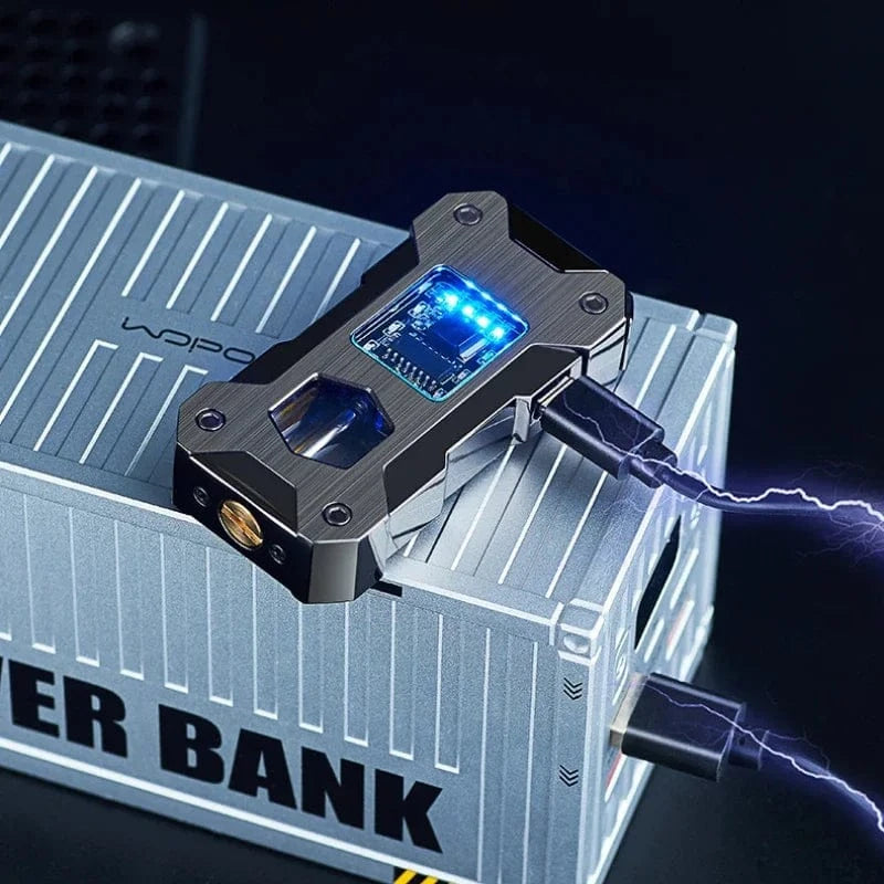 High Tech France Mecha Voice-activated Induction Smart Lighter Oil and Electric Dual-use Lighter High-end Gift Kerosene Type-C fast charging