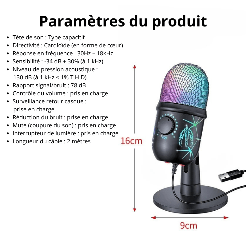High Tech France Microphone USB gaming