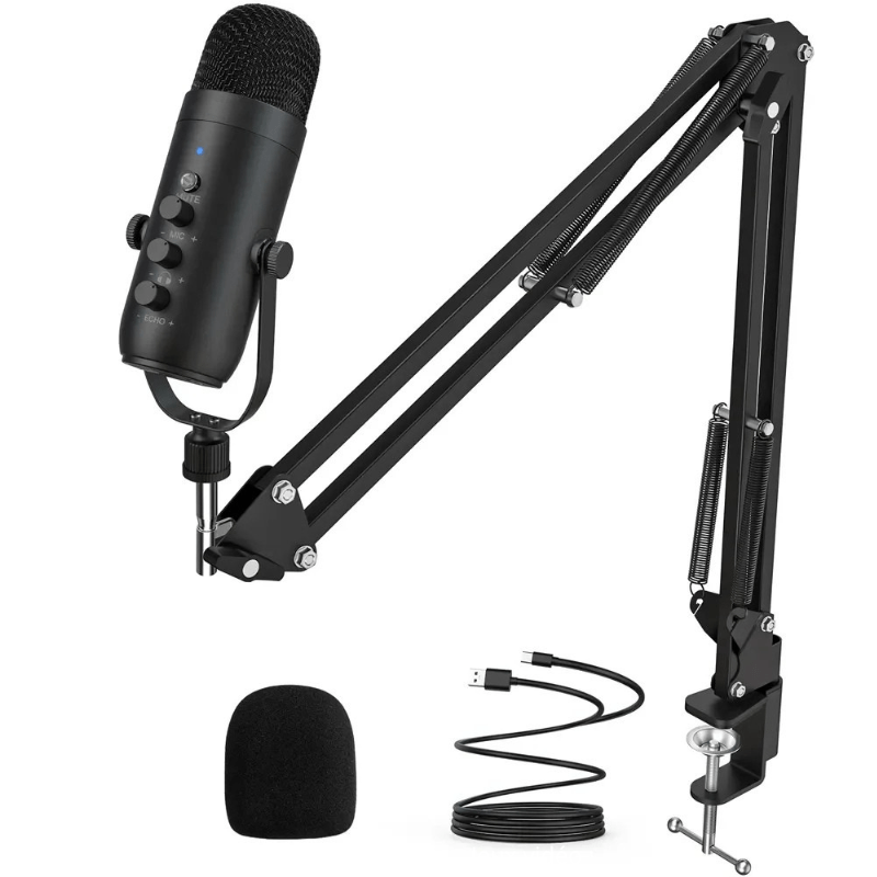 High Tech France Microphone USB pour ordinateur