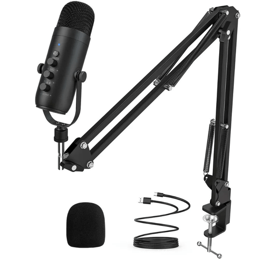 High Tech France Microphone USB pour ordinateur