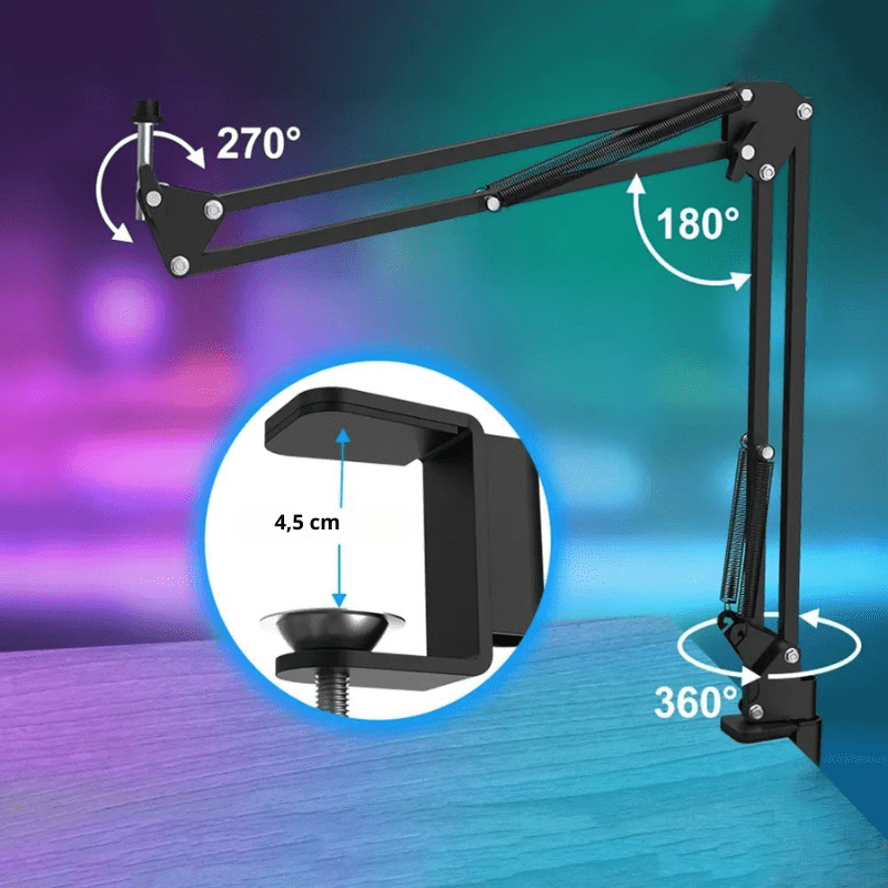 High Tech France Microphone USB pour ordinateur