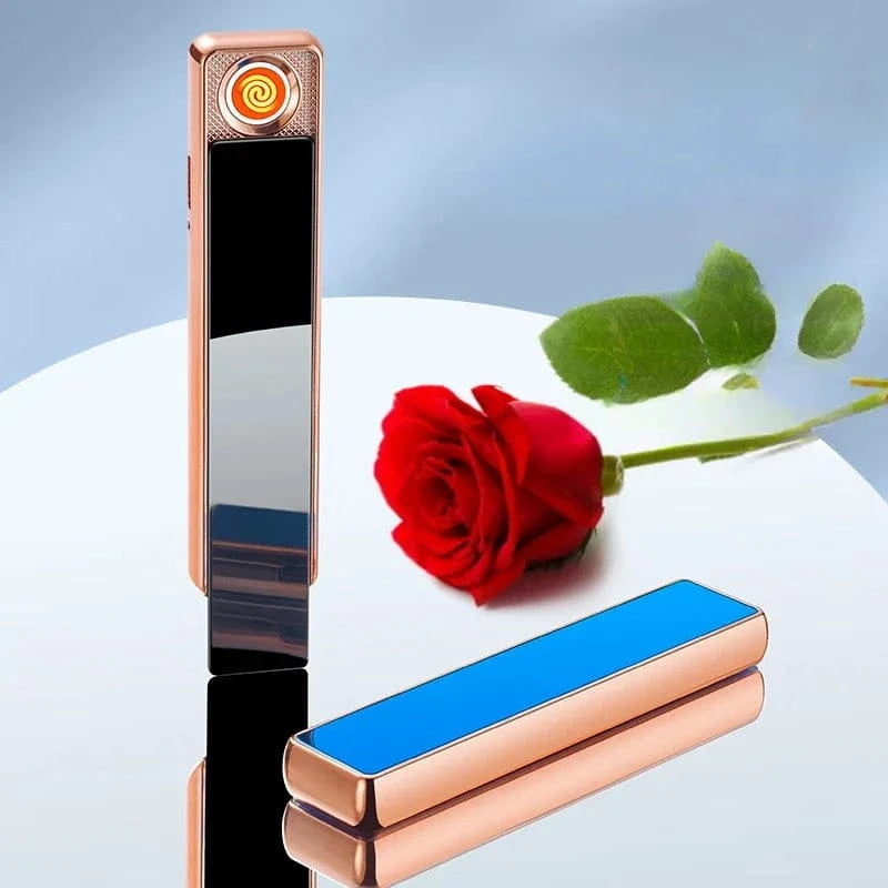 High Tech France Mini Tungsten Electronic Cigarette Lighter, Portable Pull-down Ignition, Windproof USB Rechargeable Ultra-thin Lighter